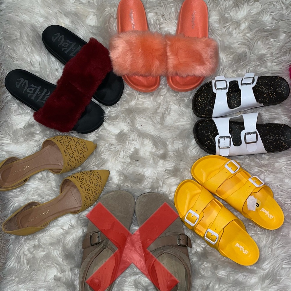 🚨SOLD🚨Fur Slides, Sandals and Flats